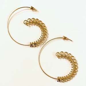 Boho Spiral Circle Hoop Earrings